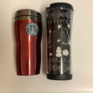 Retro Starbucks Holiday Cups. Halloween Glow-in-the-dark